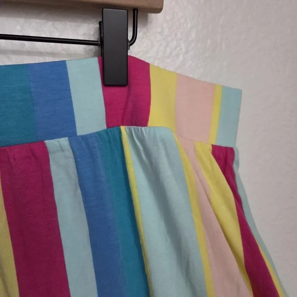 Lands End Rainbow Tencel Soft Flowy Midi Skirt Women's Size 2X - Picture 4 of 8